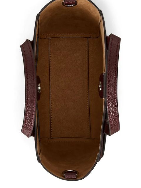 Lauren Ralph Lauren torebka skórzana kolor bordowy 431966760