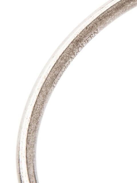 Alexander McQueen Jewelled Twin Skull bangle - Silver