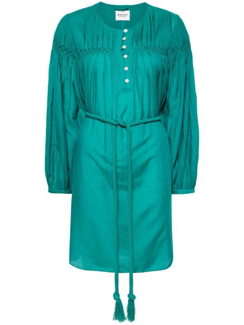 MARANT ÉTOILE Adeliani belted short dress - Green - zdjęcie produktu nr 1