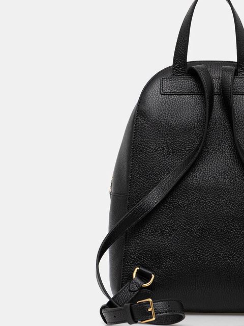 Coccinelle plecak skórzany damski kolor czarny duży gładki E1.TFK.14.02.01