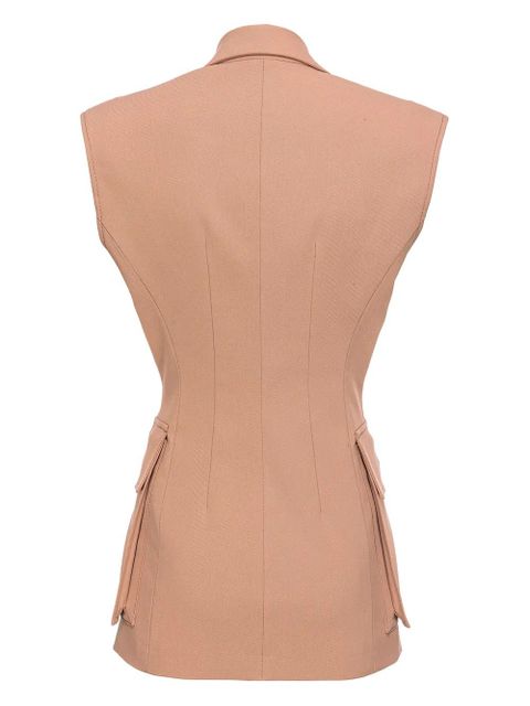 PINKO single-breasted twill waistcoat - Neutrals - zdjęcie produktu nr 2