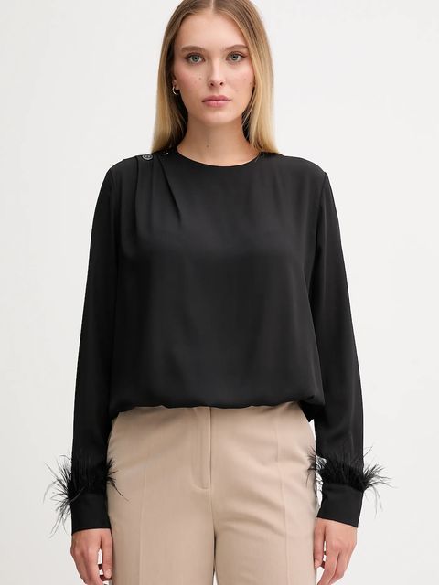 Gaudi bluzka damska kolor czarny gładka 521FD45032 - zdjęcie produktu nr 1