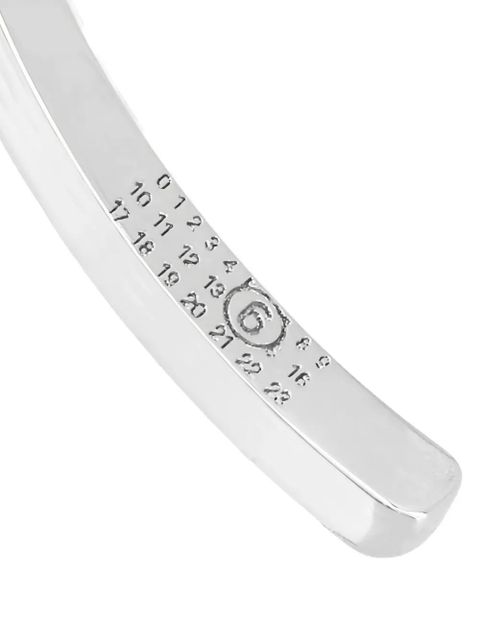 MM6 Maison Margiela numbers-motif cuff bracelet - Silver - zdjęcie produktu nr 2