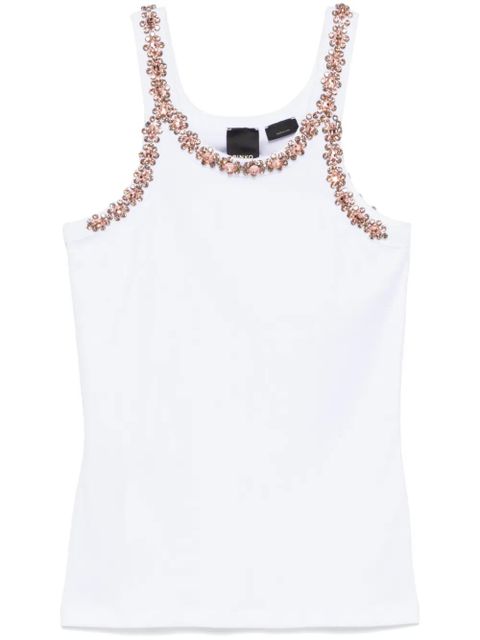 PINKO crystal-embellished tank top - White - zdjęcie produktu nr 1