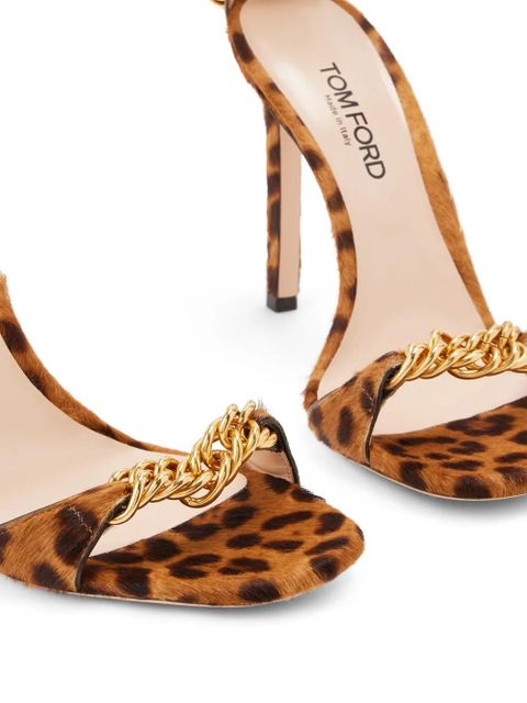 TOM FORD Zenith 105mm calf-hair sandals - Brown