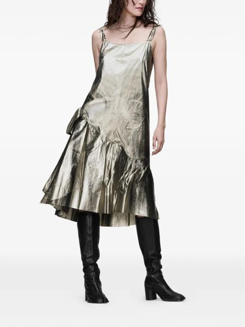 Maison Margiela foiled midi dress - Grey - zdjęcie produktu nr 2