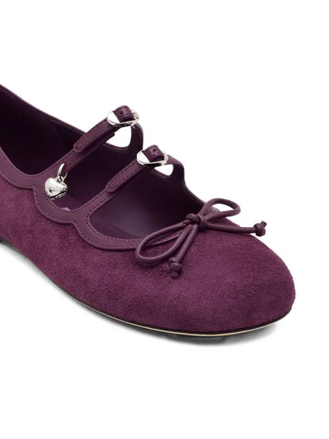 Marc Jacobs bow-detail ballerina flats - Purple