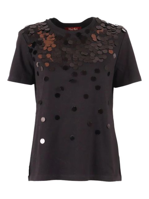 Max Mara Umano sequin-embellished T-shirt - Black - zdjęcie produktu nr 1