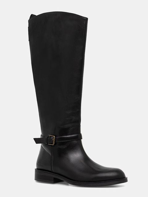 Marc O'Polo kozaki skórzane Enza damskie kolor czarny na płaskim obcasie 50819088001100 - zdjęcie produktu nr 1