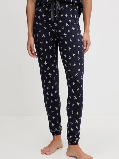 women'secret piżama bawełniana damska kolor granatowy bawełniana 3132233