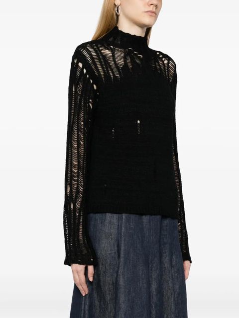 Chloé mock-neck gradient-effect jumper - Black