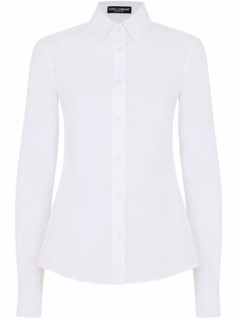 Dolce & Gabbana button-up poplin shirt - White - zdjęcie produktu nr 1