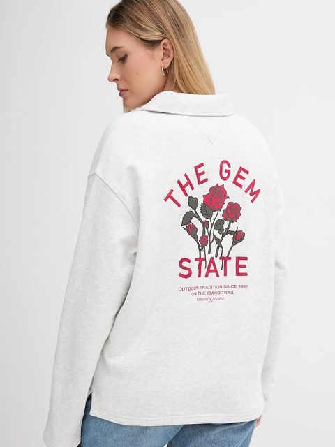 Tommy Jeans bluza bawełniana damska kolor szary gładka DW0DW22182 - zdjęcie produktu nr 1