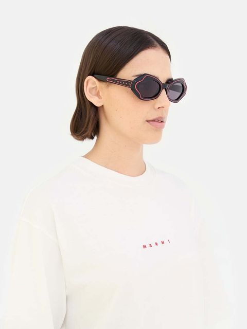 Marni okulary przeciwsłoneczne Unlahand kolor czarny EYMRN00064 001 N9L - zdjęcie produktu nr 2