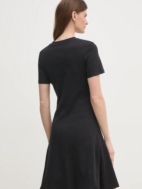 Tommy Hilfiger sukienka bawełniana kolor czarny mini rozkloszowana WW0WW45521