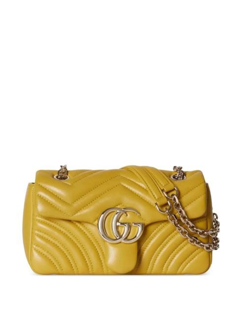 Gucci small GG Marmont chevron-quilted shoulder bag - Yellow - zdjęcie produktu nr 1