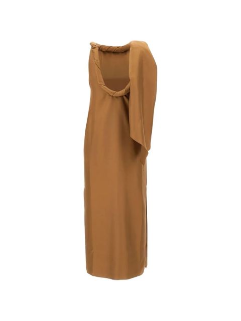 LouLou de Saison Susan twisted-collar sleeveless midi dress - Brown - zdjęcie produktu nr 2
