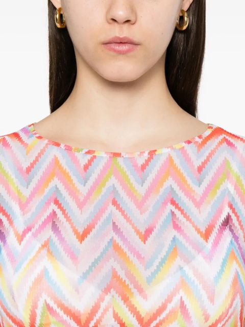Missoni zigzag-print top - Pink