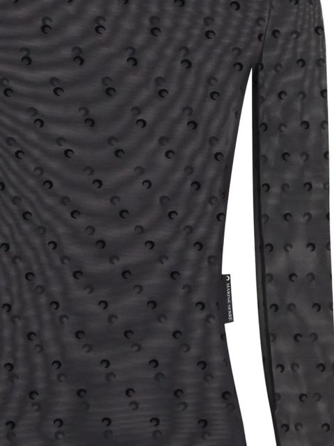 Marine Serre plumetis moon mesh top - Black - zdjęcie produktu nr 2