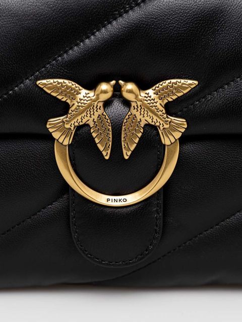 Pinko torebka skórzana kolor czarny 100038.A0F2 - zdjęcie produktu nr 2