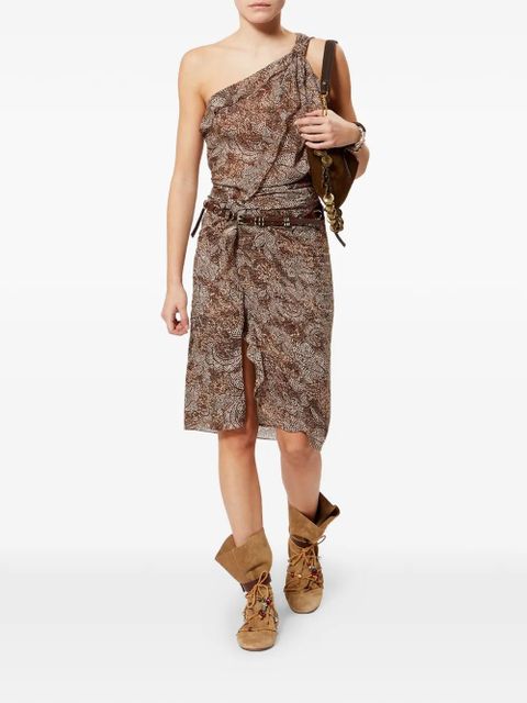 ISABEL MARANT Charlota floral-pattern midi dress - Brown - zdjęcie produktu nr 2