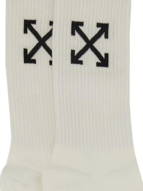 Off-White arrow-detail logo-embroidered socks - Neutrals - zdjęcie produktu nr 2