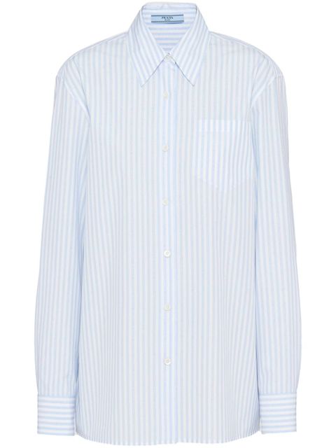 Prada jacquard poplin shirt - White - zdjęcie produktu nr 1