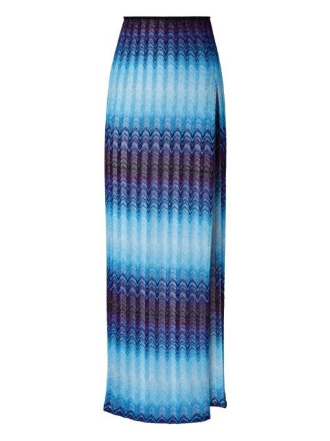 Missoni Zigzag-pattern maxi skirt - Blue