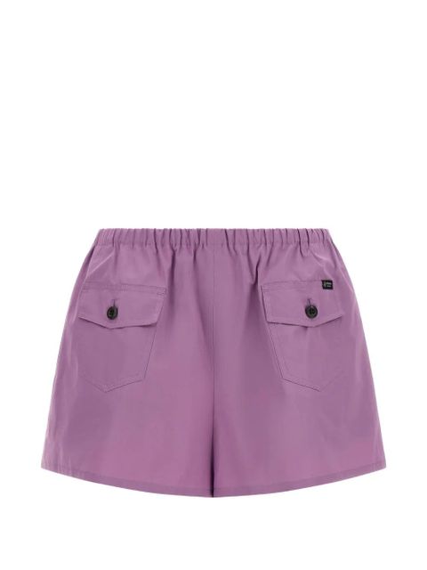 Prada elasticated-waistband pocket cotton shorts - Purple - zdjęcie produktu nr 1
