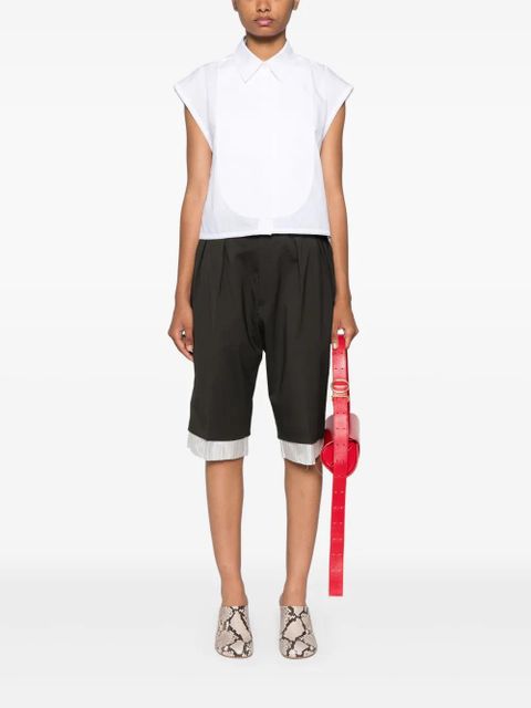 Victoria Beckham panel-detail sleeveless shirt - White