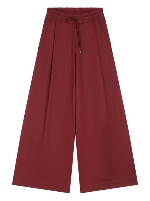 DRIES VAN NOTEN pleated drawstring track pants - Red - zdjęcie produktu nr 1