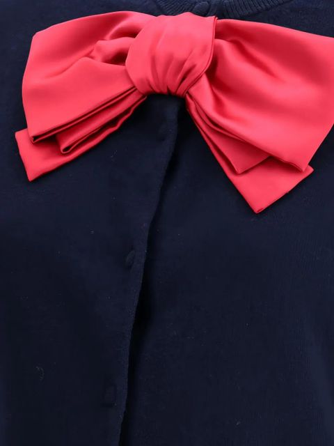 Valentino Garavani bow-detail cardigan - Blue
