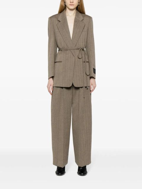 Alexander Wang herringbone wrap wool blazer - Brown - zdjęcie produktu nr 2