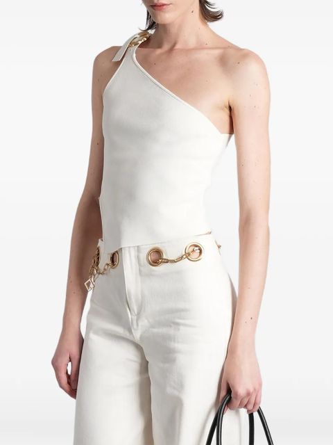 Cult Gaia Valeria one-shoulder ring-detail top - White