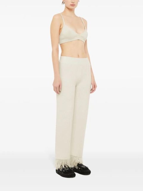 Alanui Finest fringe-detail trousers - White