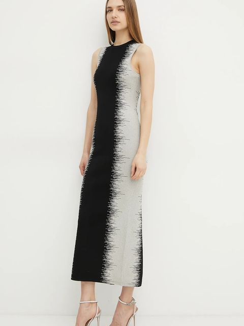 Herve Leger sukienka Ruby kolor czarny maxi dopasowana CBI8504573