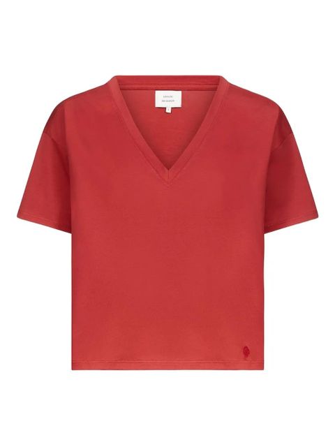LouLou de Saison Faaa Lds V-neck T-shirt - Red - zdjęcie produktu nr 1