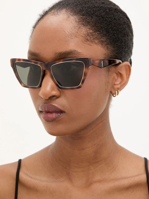 Saint Laurent okulary przeciwsłoneczne damskie kolor brązowy SL M103 - zdjęcie produktu nr 1