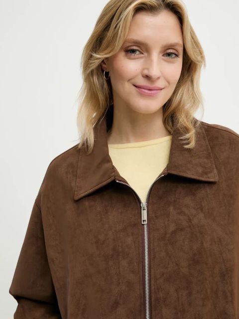 Answear.LAB kurtka kolor brązowy przejściowa