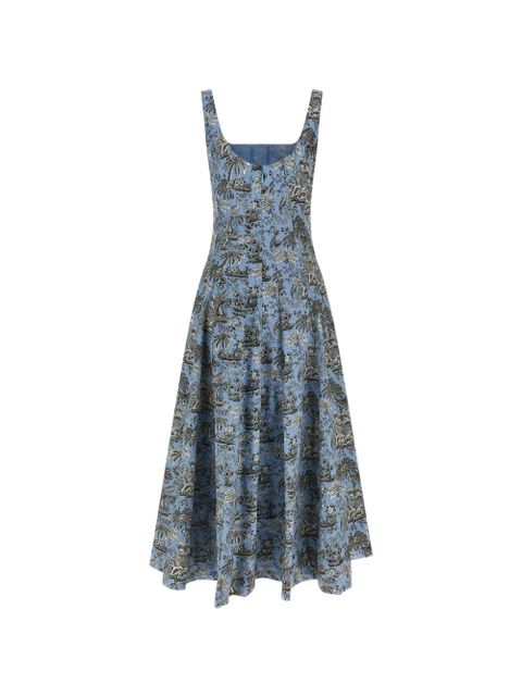 STAUD Wells midi dress - Blue