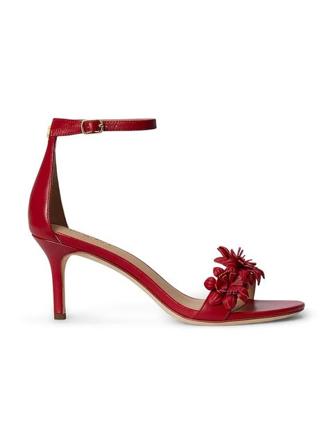Lauren Ralph Lauren sandały na wysokim obcasie skórzane Allie M Flwr - zdjęcie produktu nr 2