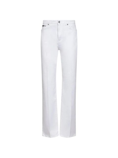 Dolce & Gabbana logo button flared jeans - White - zdjęcie produktu nr 1