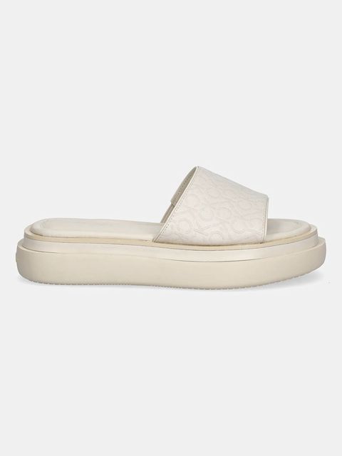 Calvin Klein klapki FLATFORM SLIDE - JACQ - zdjęcie produktu nr 1