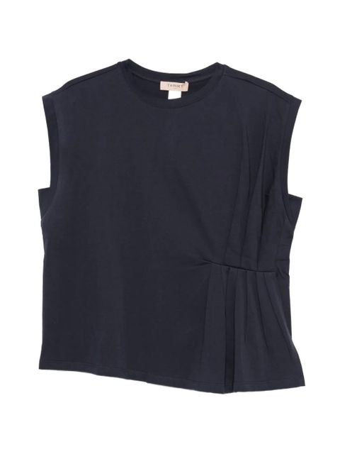 TWINSET pleated asymmetric T-shirt - Blue - zdjęcie produktu nr 1