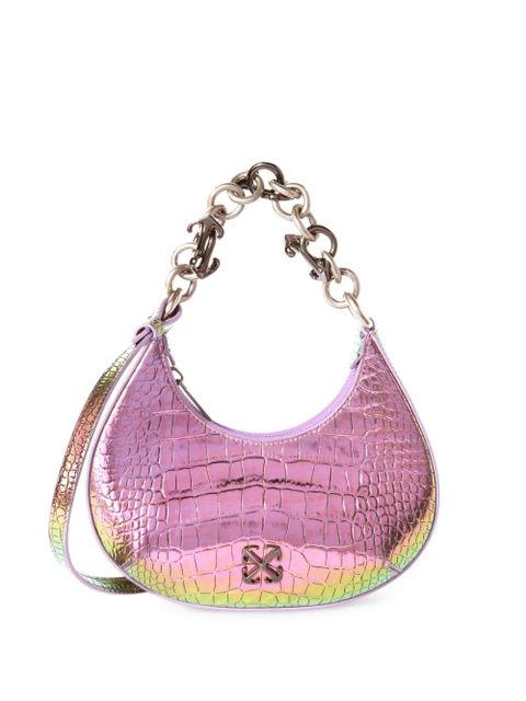 Off-White Hemisphere Croco shoulder bag - Pink - zdjęcie produktu nr 1