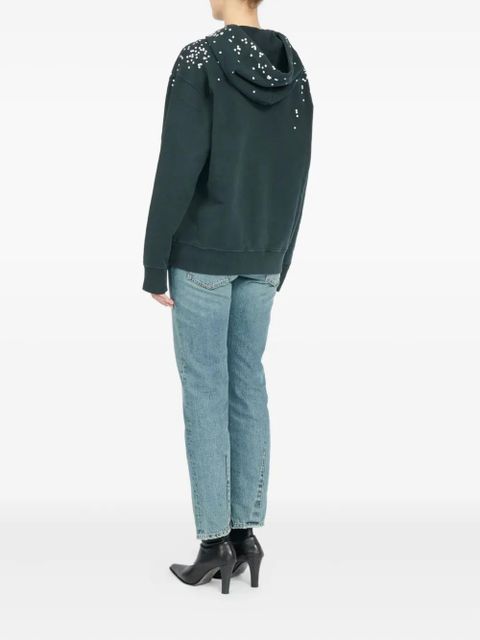 MM6 Maison Margiela speckled-print hoodie - Green