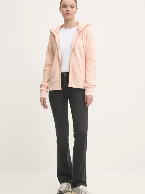 Superdry bluza damska kolor różowy z kapturem gładka W2012047A-YU4