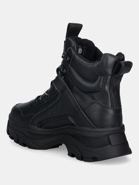 Buffalo workery Venom Mid damskie kolor czarny na platformie 1622618-BLK