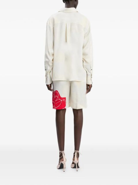 Victoria Beckham floral print shirt - Neutrals