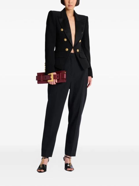 Balmain double-breasted peplum blazer - Black - zdjęcie produktu nr 2